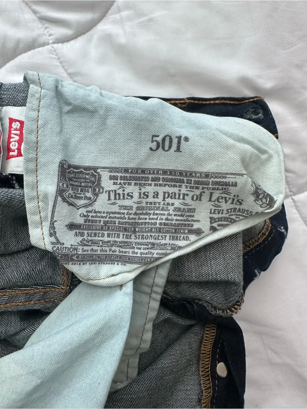 Levi's Straight-Leg Jeans Waist 35 Length 34 - Picture 7 of 8